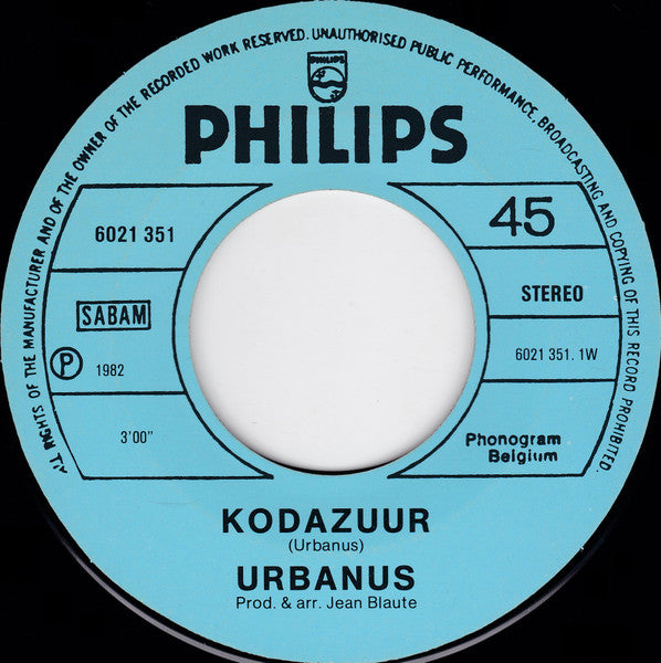 Urbanus - Kodazuur 35763 Vinyl Singles Goede Staat