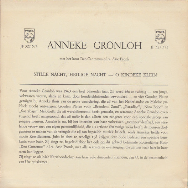 Anneke Grönloh - Stille Nacht, Heilige Nacht 22609 Vinyl Singles Goede Staat