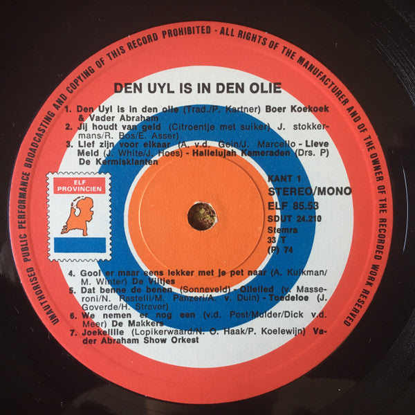 Vader Abraham En Boer Koekoek - Den Uyl Is In Den Olie (LP) 48846 Vinyl LP Goede Staat