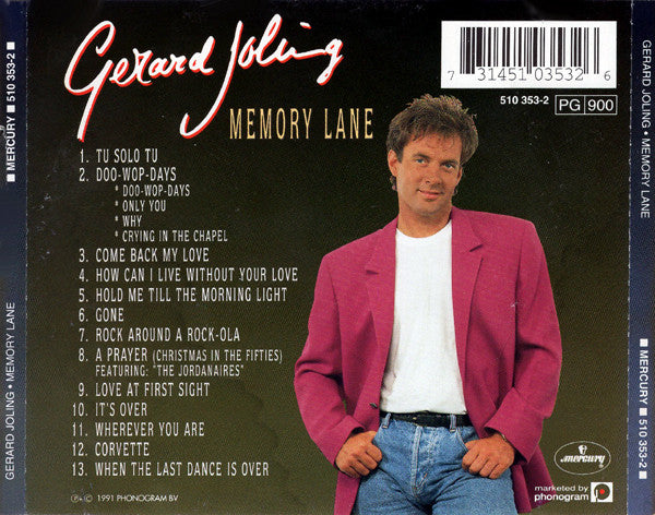 Gerard Joling - Memory Lane (CD) Compact Disc Goede Staat