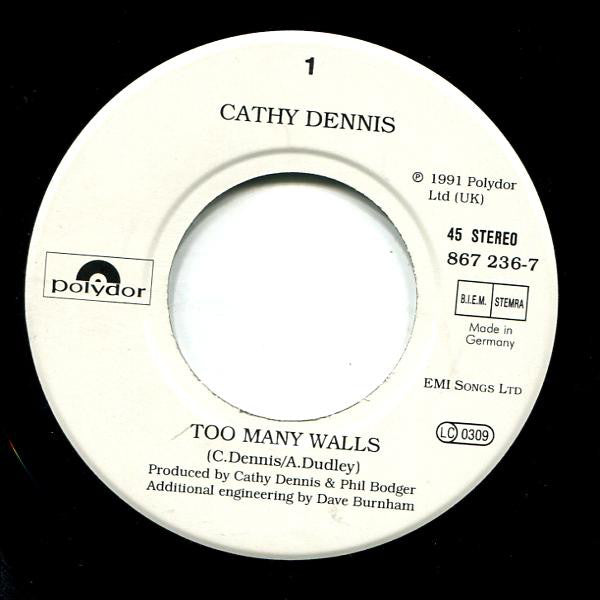 Cathy - Cathy Dennis Too Many Walls 12328 Vinyl Singles Goede Staat