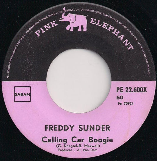 Freddy Sunder - Calling Car Boogie 19540 Vinyl Singles Hoes: Generic