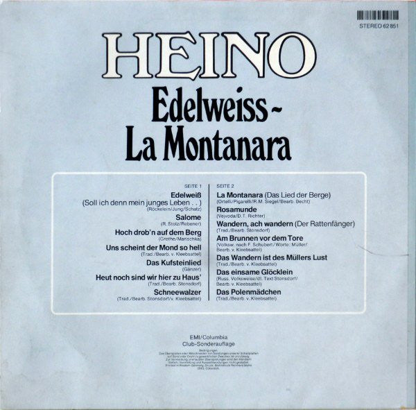 Heino - Edelweiss (LP) 49263 Vinyl LP Goede Staat