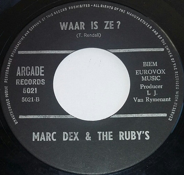 Marc Dex & The Ruby's - Oh Angelina 02926 Vinyl Singles Goede Staat