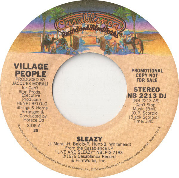 Village People - Sleazy 11715 Vinyl Singles Goede Staat