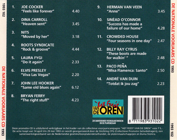 Various - De Nationale Voorjaars CD 1993 (CD) Compact Disc Goede Staat