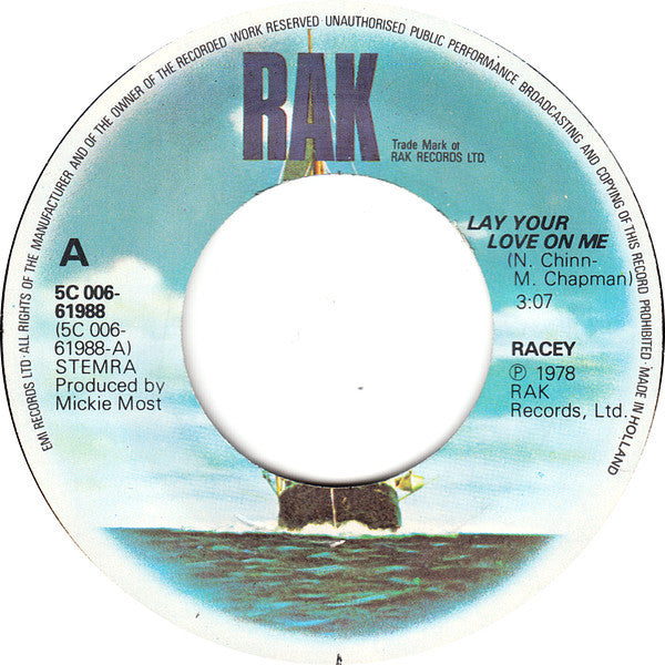 Racey - Lay Your Love On Me 00993 Vinyl Singles Goede Staat