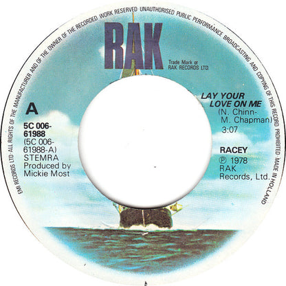 Racey - Lay Your Love On Me 00993 Vinyl Singles Goede Staat