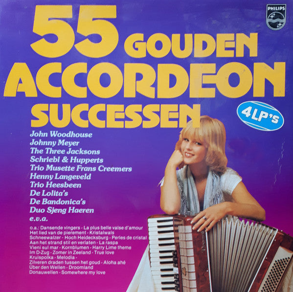 Various - 55 Gouden Accordeon Successen (LP Box) 41933 Vinyl LP Goede Staat