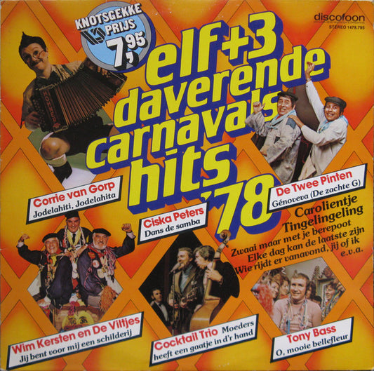 Various - Elf + 3 Daverende Carnavalshits '78 (LP) 40793 Vinyl LP Goede Staat