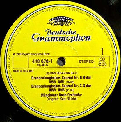 Johann Sebastian Bach - Karl Richter - Brandenburgische Konzerte 1·3·6 (LP) 48699 Vinyl LP Goede Staat