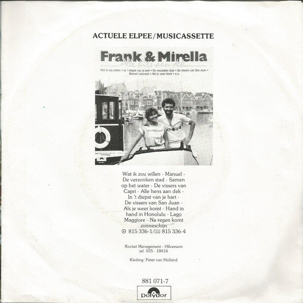 Frank & Mirella - Stille Liefde Still Verdriet 33520 Vinyl Singles Goede Staat