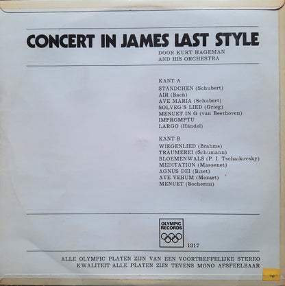 Kurt Hageman And His Orchestra - Concert In James Last Style (LP) 41375 Vinyl LP Goede Staat