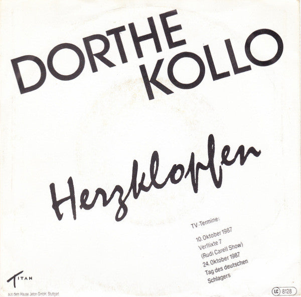 Dorthe Kollo - Herzklopfen 23468 Vinyl Singles Goede Staat