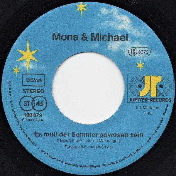 Mona & Michael - Es Muss Der Sommer Gewesen Sein 15036 Vinyl Singles Goede Staat