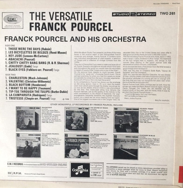 Franck Pourcel And His Orchestra - The Versatile Franck Pourcel (LP) 49309 Vinyl LP Goede Staat