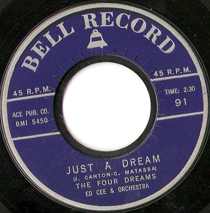 Four Dreams, Ed Cee & Orchestra - Just A Dream / La Paloma 19398 Vinyl Singles Goede Staat