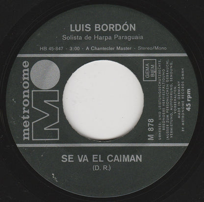 Luis Bordón, Solista De Harpa Paraguaia - Pa-Ran-Pan-Pan 19279 Vinyl Singles Goede Staat