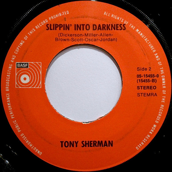 Tony Sherman - Tonight 33900 Vinyl Singles Goede Staat