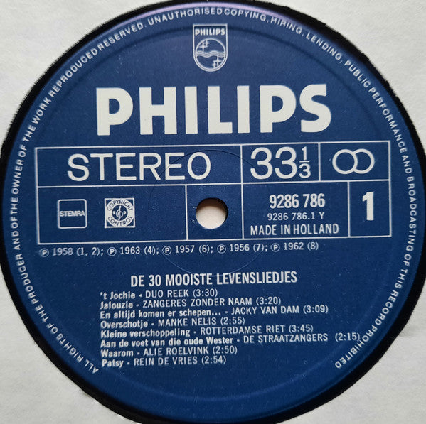 Various - De 30 Mooiste Levensliedjes (LP) 51335 Vinyl LP Dubbel Goede Staat