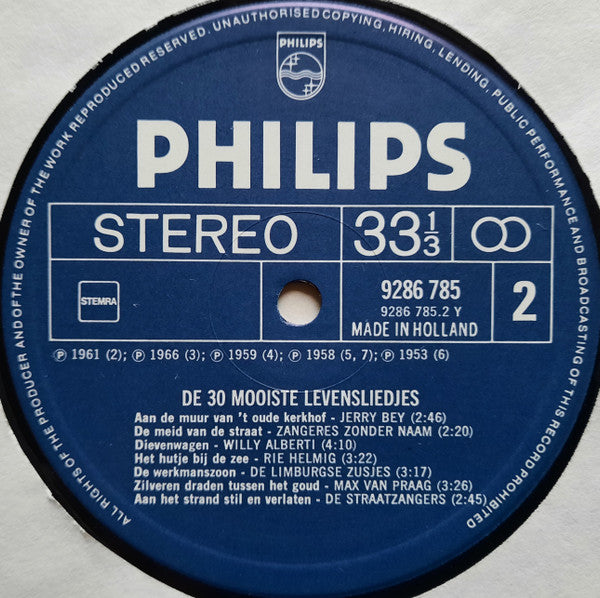 Various - De 30 Mooiste Levensliedjes (LP) 51335 Vinyl LP Dubbel Goede Staat