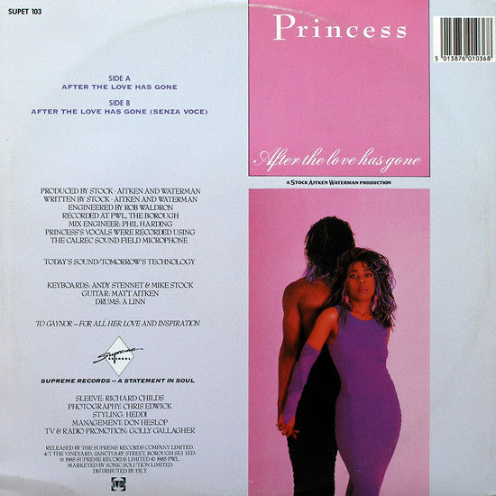 Princess - After The Love Has Gone 35964 Vinyl Singles Goede Staat