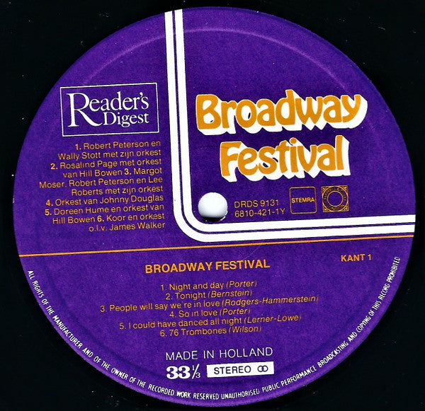 Various - Broadway Festival (LP) 44371 Vinyl LP Goede Staat