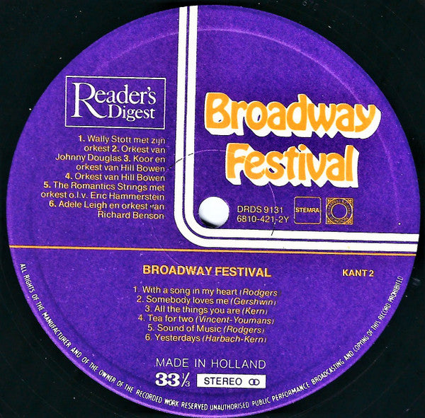 Various - Broadway Festival (LP) 44371 Vinyl LP Goede Staat