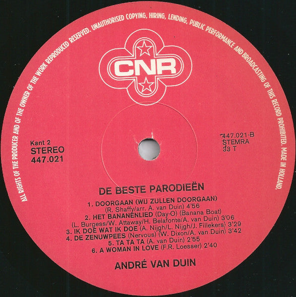 André van Duin - De Beste Parodieën (LP) 46676 Vinyl LP Goede Staat