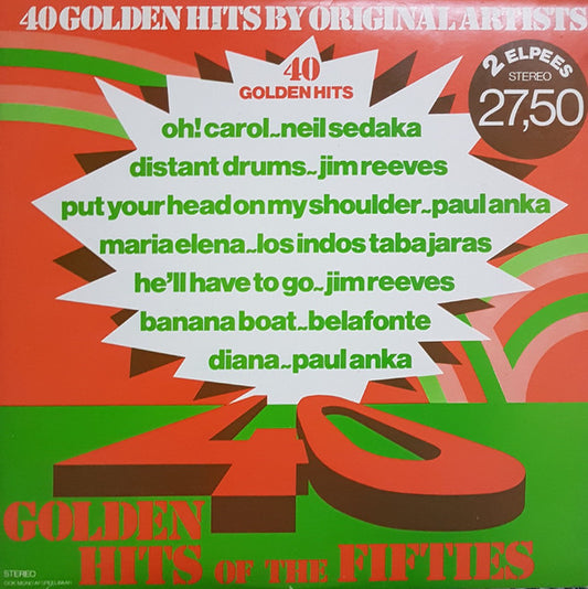 Various - 40 Golden Hits Of The Fifties (LP) 43023 Vinyl LP Goede Staat