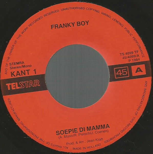 Franky Boy - Soepe Di Mamma 06106 Vinyl Singles Goede Staat