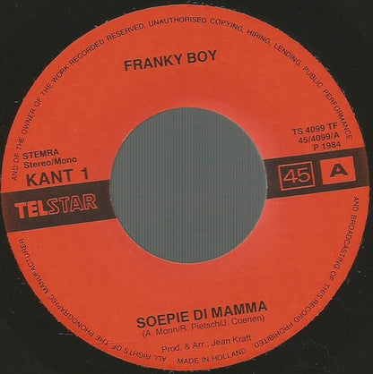 Franky Boy - Soepe Di Mamma 06106 Vinyl Singles Goede Staat