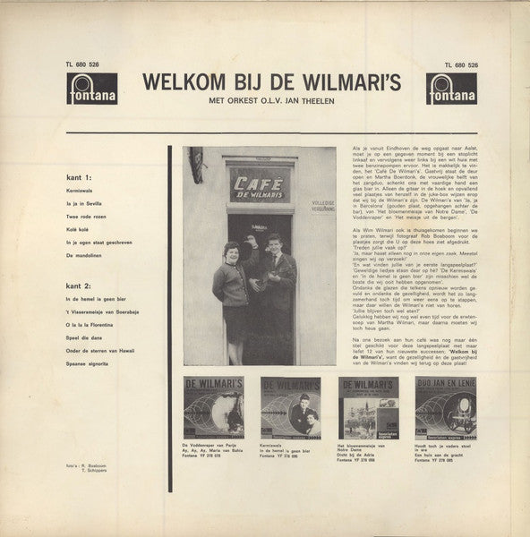 Wilmari's - Welkom Bij De Wilmari's (LP) 46254 Vinyl LP Goede Staat