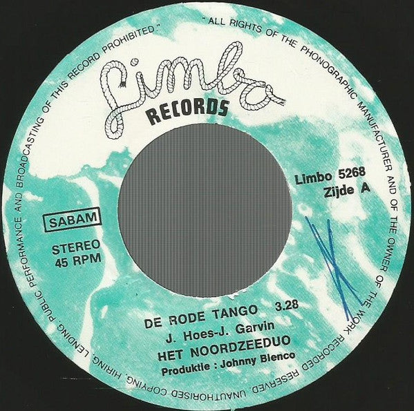 Noordzee-Duo / Rikkie & Tikkie - De Rode Tango / Anneliese 29138 Vinyl Singles Goede Staat