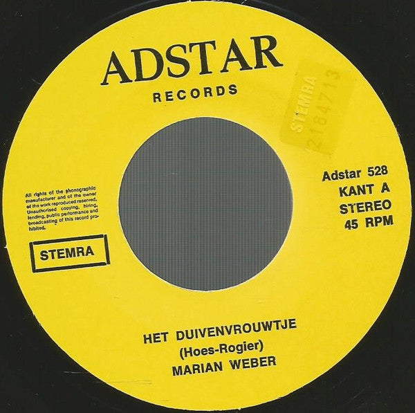 Marian Weber - Het Duivenvrouwtje  (Marianne Weber) 00583 Vinyl Singles Goede Staat