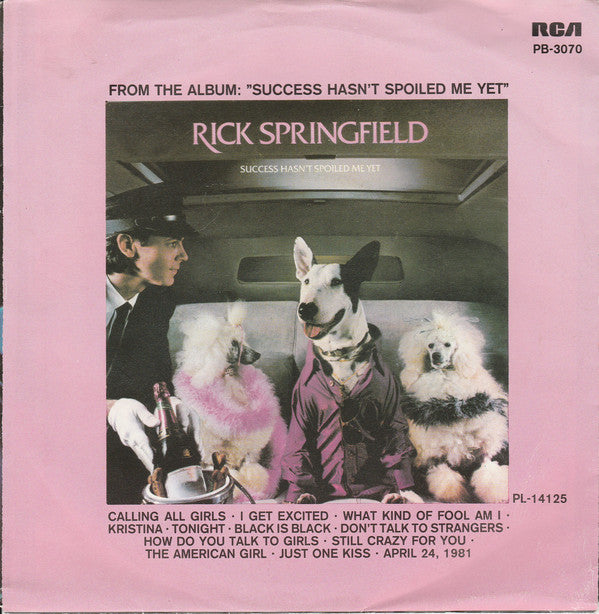 Rick Springfield - Don't Talk To Strangers 24920 Vinyl Singles Goede Staat