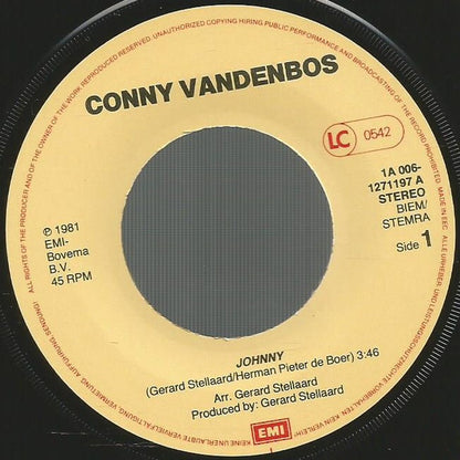 Conny Vandenbos - Johnny Vinyl Singles Goede Staat