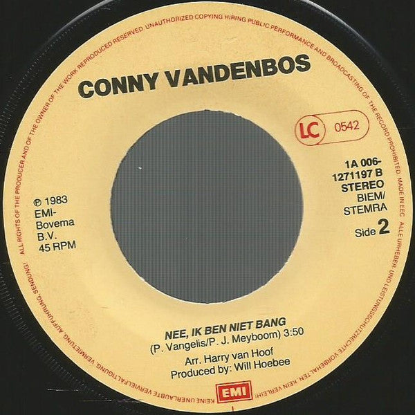 Conny Vandenbos - Johnny Vinyl Singles Goede Staat