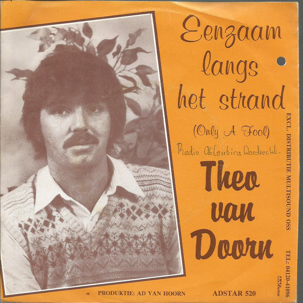 Theo van Doorn - Eenzaam langs het strand 09067 Vinyl Singles Goede Staat