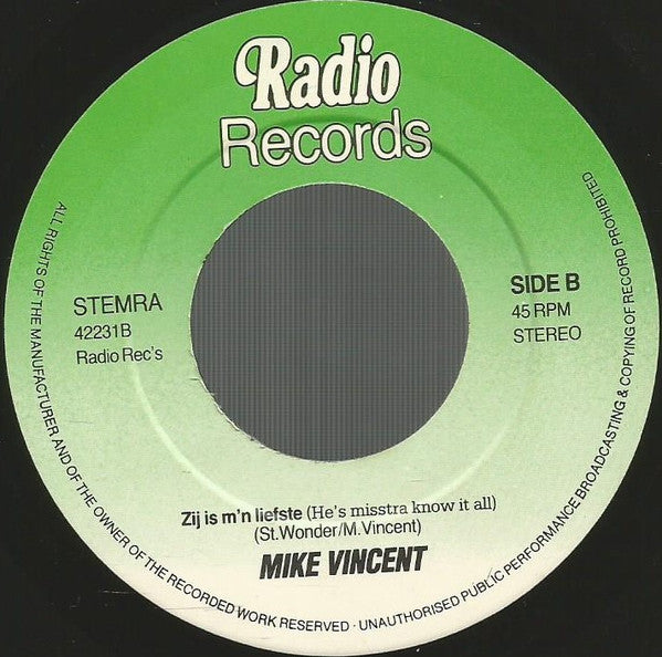 Mike Vincent - Ik Mis Je 14720 Vinyl Singles Goede Staat