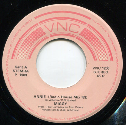 Miggy - Annie (Radio House Mix '89) 31891 Vinyl Singles Goede Staat