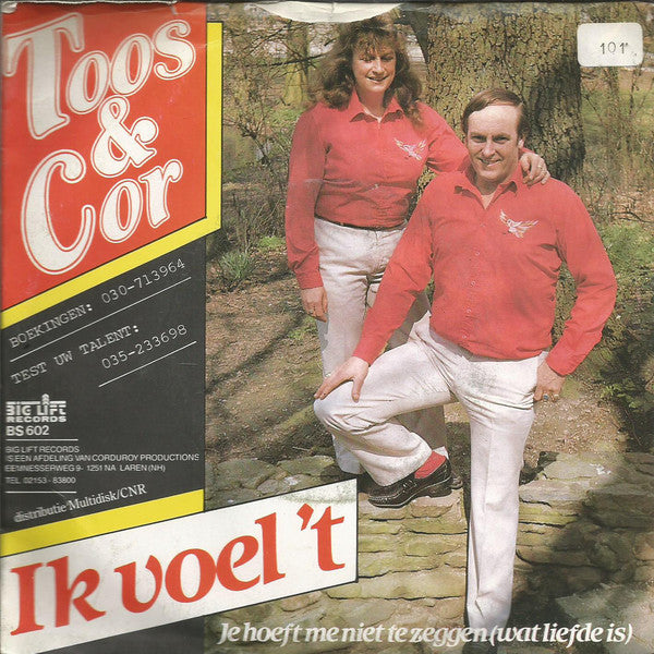 Toos & Cor - Ik Voel 't 14529 22984 23579 Vinyl Singles Goede Staat