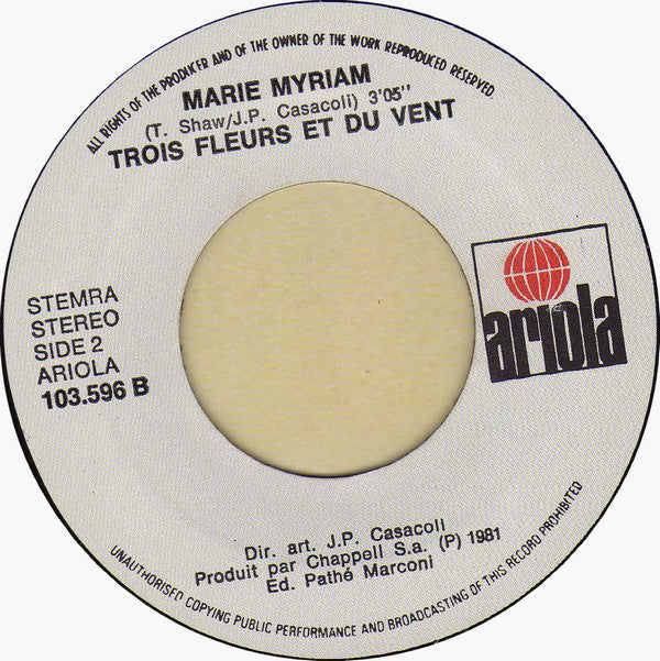 Marie Myriam - J'aime Quand Tu Es Jaloux 15412 Vinyl Singles Goede Staat