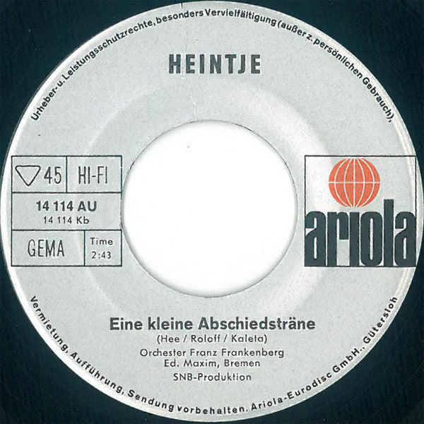 Heintje - Heidschi Bumbeidschi 26589 Vinyl Singles Goede Staat