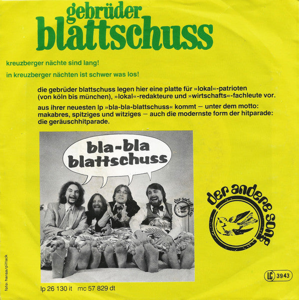 Gebrüder Blattschuss - Kreuzberger Nächte 22231 Vinyl Singles Goede Staat