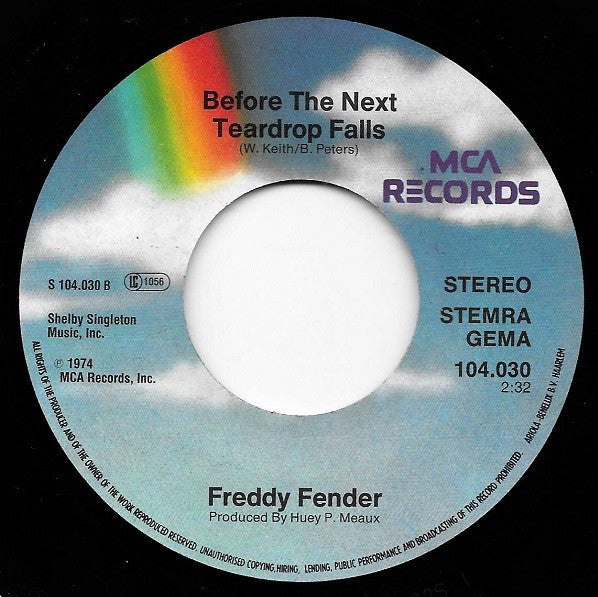 Freddy Fender - Across The Borderline 03901 Vinyl Singles Goede Staat