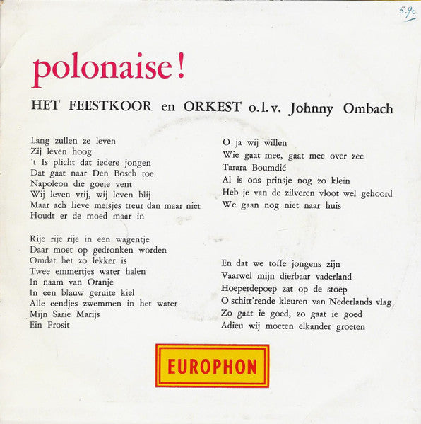 Feestkoor En Orkest - Polonaise (EP) 17649 Vinyl Singles EP Goede Staat