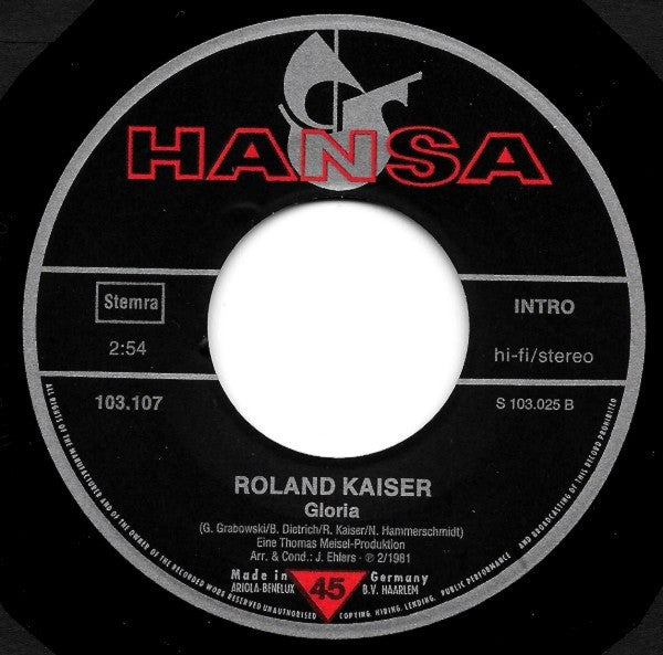 Roland Kaiser - Lieb' Mich Ein Letztes Mal 30319 Vinyl Singles Goede Staat