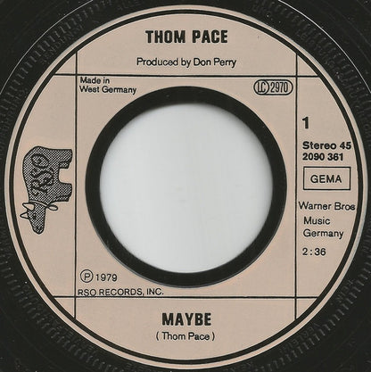 Thom Pace - Maybe 39467 Vinyl Singles Goede Staat