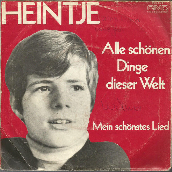 Heintje - Alle Schönen Dinge Dieser Welt 35496 Vinyl Singles Goede Staat